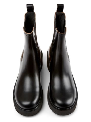 Camper Leder-Chelsea-Boots in Schwarz