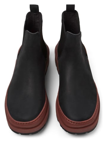 Camper Leren chelseaboots zwart/lichtbruin