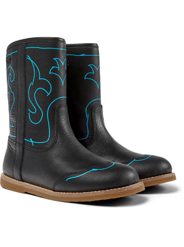 Camper Leder-Boots in Schwarz