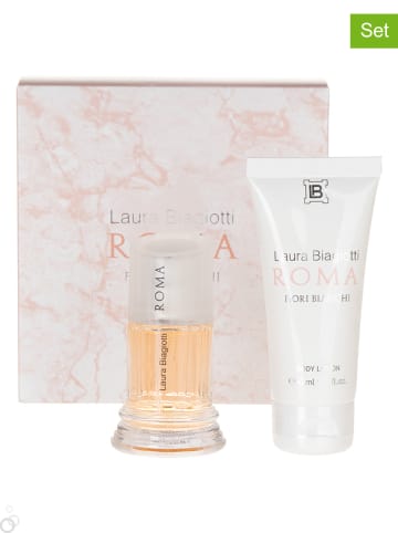 Laura Biagiotti 2-delige set: "Roma Fiori Bianchi" - eau de toilette en bodylotion