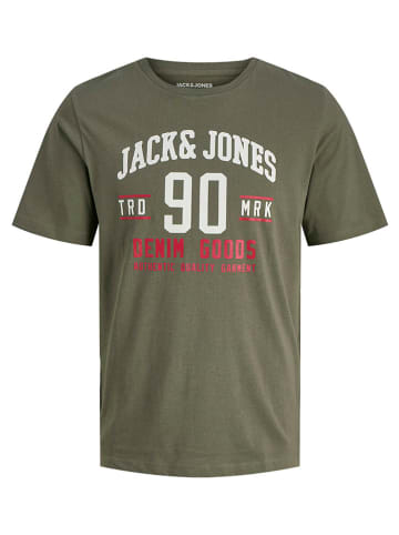 Jack & Jones Koszulki (3 szt.) "Jjethan" w kolorze oliwkowo-czarno-kremowym