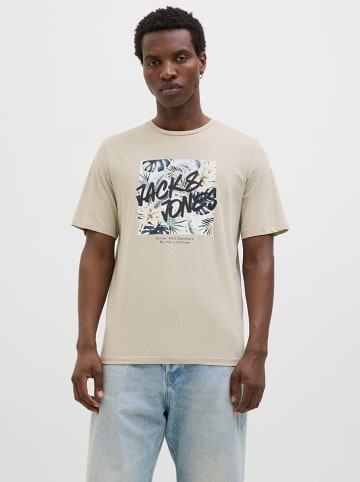 Jack & Jones Koszulka "Hawaii" w kolorze kremowym