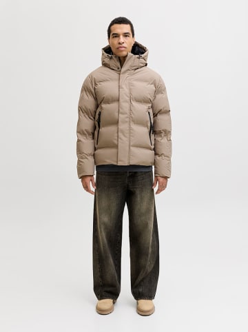 Jack & Jones Doorgestikte jas beige/grijs