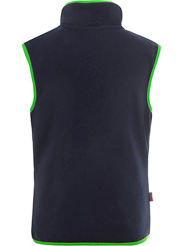 Trollkids Fleece bodywarmer "Arendal" donkerblauw/groen