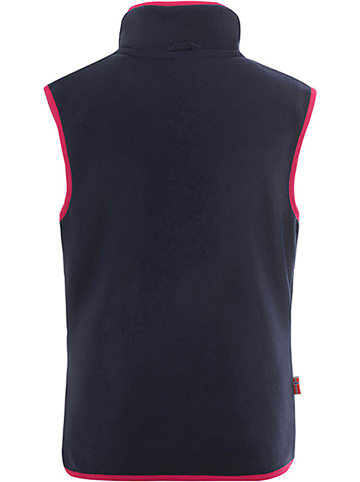 Trollkids Fleece bodywarmer "Arendal" donkerblauw/fuchsia
