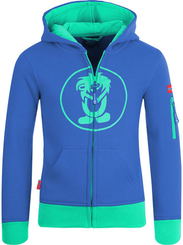 Trollkids Sweatjacke "Sortland" in Blau/ Grün