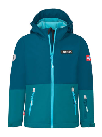 Trollkids Softshelljas "Skjorta" blauw/lichtblauw
