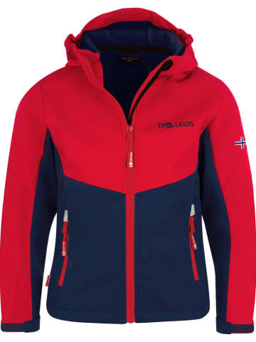 Trollkids Softshelljas "Kristiansand" donkerblauw/rood