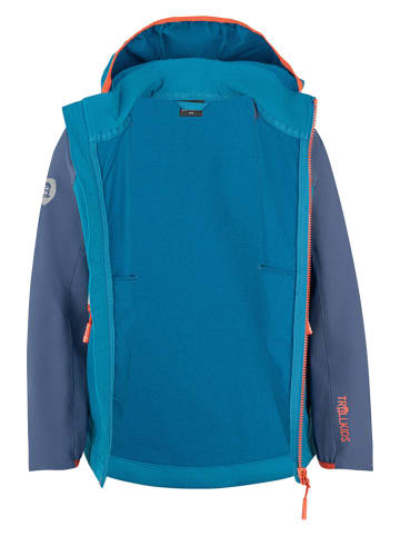 Trollkids Softshelljas "Kvalvika" blauw