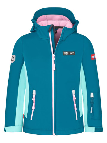 Trollkids Softshelljacke "Oslofjord" in Türkis