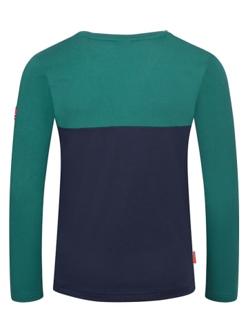 Trollkids Longsleeve "Bergen" groen/donkerblauw