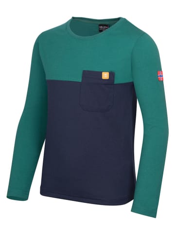 Trollkids Longsleeve "Bergen" groen/donkerblauw