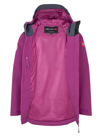 Trollkids Regenjas "Bergen" roze
