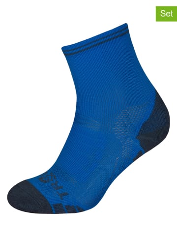 Trollkids Skarpety turystyczne (2 pary) "Mid Cut Socks III" w kolorze niebieskim