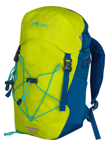 Trollkids Outdoorrucksack "Fjell Trekker 15" in Grün/ Blau - (B)24 x (H)35 x (T)14 cm