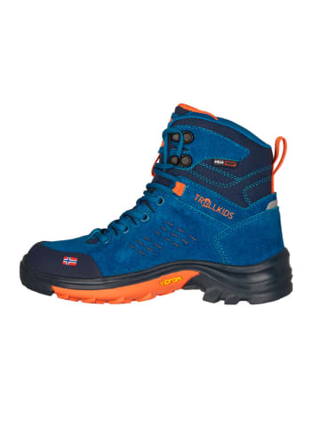 Trollkids Leder-Wanderschuhe "Trollsteinen" in Blau