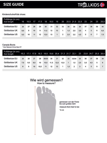 Trollkids Leder-Wanderschuhe "Trollsteinen" in Blau