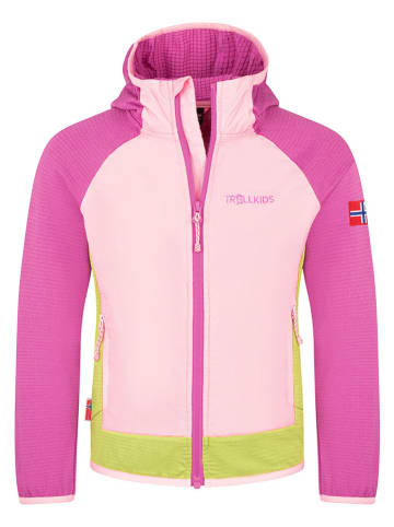 Trollkids Fleece vest "Seiland" lichtroze