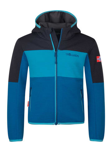 Trollkids Fleece vest "Sogndal" blauw/zwart