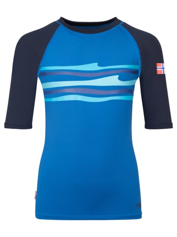 Trollkids Badeshirt "Haukland T" in Blau/ Dunkelblau