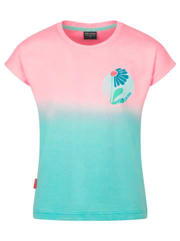 Trollkids Funktionsshirt "Yttersand" in Rosa/ Türkis