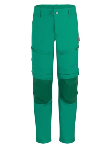 Trollkids Spodnie trekkingowe Zipp-Off "Nordfjord" - Regular fit - w kolorze zielonym
