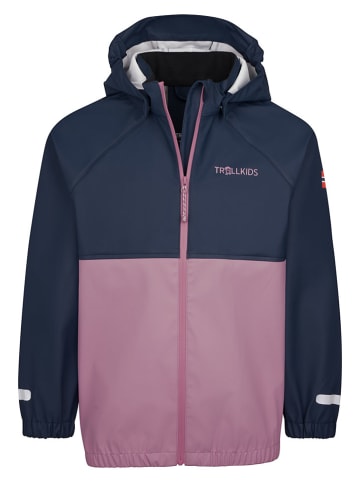 Trollkids 2-delige regenoutfit "Odda" donkerblauw