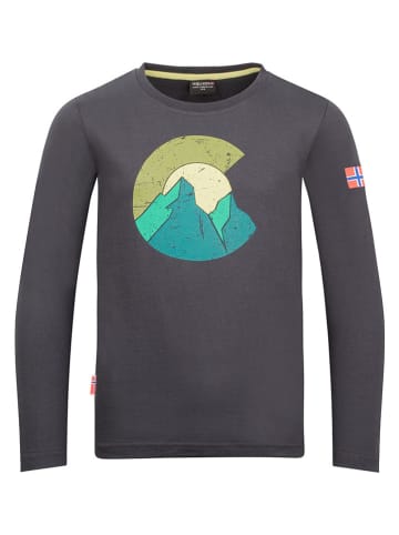 Trollkids Longsleeve "Halsafjord" in Anthrazit
