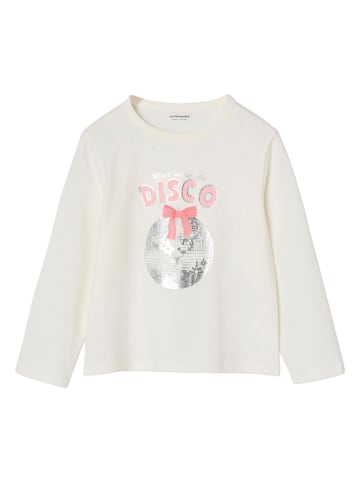 vertbaudet Longsleeve in Weiß/ Rosa/ Silber