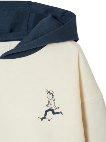 vertbaudet Hoodie crème/donkerblauw