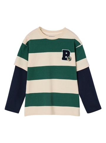 vertbaudet Longsleeve in Dunkelgrün/ Dunkelblau