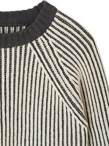 vertbaudet Pullover in Anthrazit/ Weiß