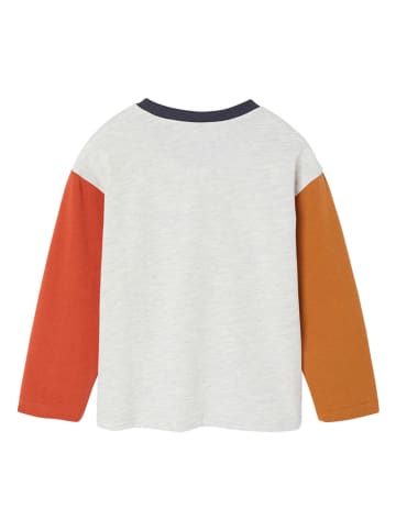 vertbaudet Longsleeve lichtgrijs/oranje