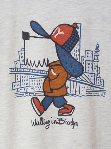 vertbaudet Longsleeve in Hellgrau/ Orange