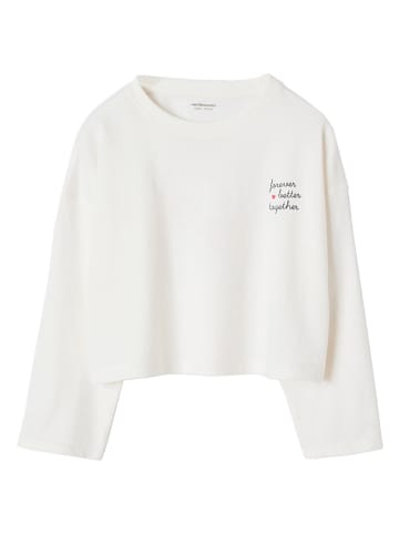 vertbaudet Longsleeve in Weiß/ Rot