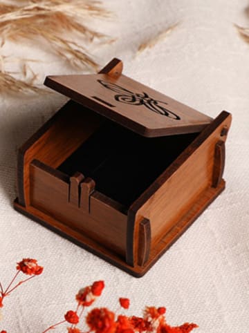 Lodie Silver Szkatułka w kolorze brązowym - 5 x 5 x 3 cm