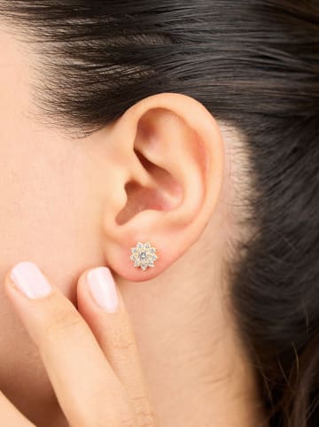 Lodie Silver Zilveren oorstekers met edelstenen