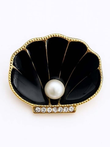 Lodie Silver Broche zwart/goudkleurig/wit