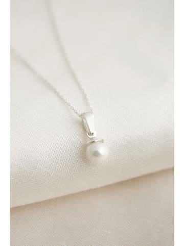 Lodie Silver Zilveren ketting met parel - (L)43 cm