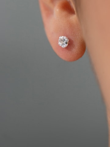 Lodie Silver Zilveren oorstekers met edelstenen