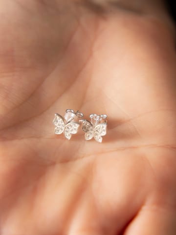 Lodie Silver Srebrne kolczyki-wkrętki z cyrkoniami