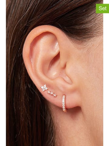 Lodie Silver 3-delige set: oorstekers en creool