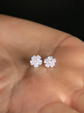 Lodie Silver Srebrne kolczyki-wkrętki z cyrkoniami