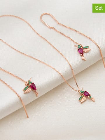 Lodie Silver 2tlg. Schmuckset mit Edelsteinen