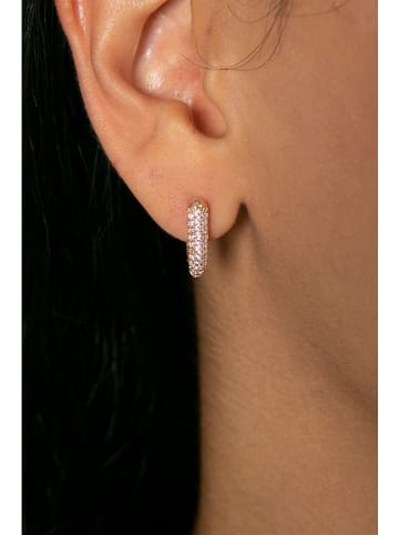 Lodie Silver Zilveren oorringen met edelstenen