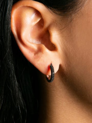 Lodie Silver Srebrne kolczyki-kreole z cyrkoniami