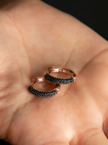 Lodie Silver Zilveren creolen met edelstenen