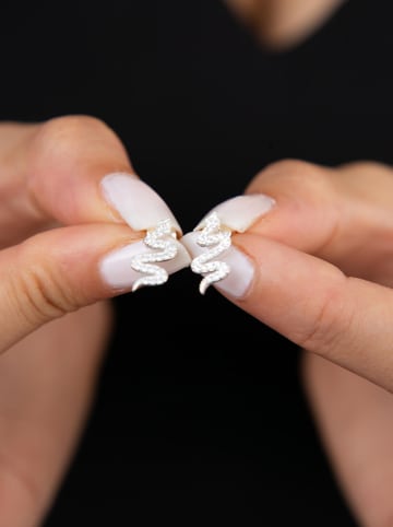 Lodie Silver Zilveren oorstekers met edelstenen