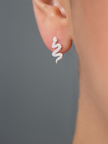 Lodie Silver Srebrne kolczyki-wkrętki z cyrkoniami