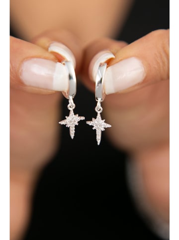 Lodie Silver Zilveren creolen met edelstenen